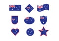 Australia flag national symbol country emblem state symbol Royalty Free Stock Photo