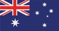 Australia flag vector Royalty Free Stock Photo