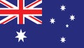 Australia flag vector graphic. Rectangle Australian flag illustration. Royalty Free Stock Photo