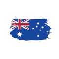 Australia flag, vector illustration Royalty Free Stock Photo