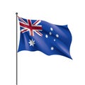 Australia flag, vector illustration Royalty Free Stock Photo