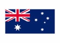 Australia flag vector isolated. Best for Australia independence day illustration Royalty Free Stock Photo