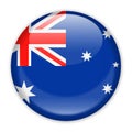 Australia Flag Vector Round Icon Royalty Free Stock Photo