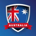 Australia flag vector shield Royalty Free Stock Photo