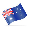 Australia Flag Vector Waving Icon Royalty Free Stock Photo