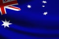 Australia flag waving Royalty Free Stock Photo