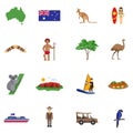 Australia Flat Icons Set