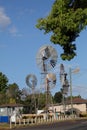 Australia Gardens Series - Southern Cross Windmills at Queens Park Botanical Garden - Toowoomba Queensland Royalty Free Stock Photo