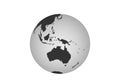 Australia globe icon. earth in view of australia continent and south asia Royalty Free Stock Photo