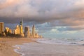 Australia, Gold Coast city sunrise from the beach Royalty Free Stock Photo