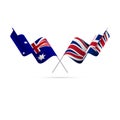 Australia and Great Britain flags. Vector illustration.