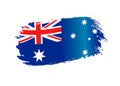 Australia grunge flag made in textured brush stroke Royalty Free Stock Photo