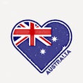Australia heart flag badge.
