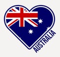 Australia heart flag badge.