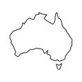 Australia icon. Outline illustration of australia vector