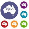 Australia icons set