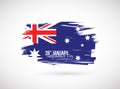 Australia independence day flag illustration