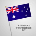 Australia Independence day typographic design with flag vector Royalty Free Stock Photo