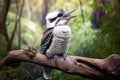 Australia Lauging Kookaburra portrait in the woods