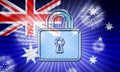 Australia lockdown preventing coronavirus epidemic or outbreak - 3d Illustration