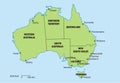 Australia map Royalty Free Stock Photo