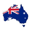 Australia.Map of Australia vector illustration Royalty Free Stock Photo
