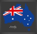 Australia map with Australian national flag illustration Royalty Free Stock Photo