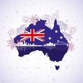 Australia map concept . vector Royalty Free Stock Photo