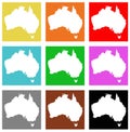 Australia map - country of the Australian continent Royalty Free Stock Photo