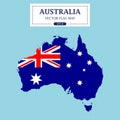 Australia Map flag vector high detail Royalty Free Stock Photo