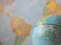 Australia map on a globe Royalty Free Stock Photo