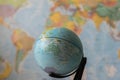 Australia map on a globe