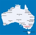 Australia map infographic diagram cities Royalty Free Stock Photo