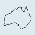 Australia map logo line icon. vector simple symbol in flat style