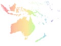 Australia map pixelated