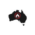 Australia map silhouette.