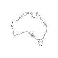 Australia map silhouette Royalty Free Stock Photo