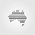 Australia map tech digital line art logo vector icon design Royalty Free Stock Photo