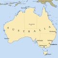 Australia map Royalty Free Stock Photo