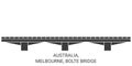 Australia, Melbourne, Bolte Bridge travel landmark vector illustration