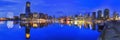 ME Docklands Blue Dark Panorama Royalty Free Stock Photo
