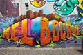 Australia, Melbourne, colourful graffiti