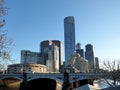 Australia, Melbourne, View of the skyline, the river