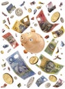 Australia Money Piggy Bank Royalty Free Stock Photo
