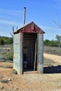 Australia, outback dunny in Mungo National Park Royalty Free Stock Photo