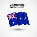 Australia National Day with Flag Royalty Free Stock Photo