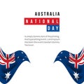 Australia National Day Vector Template Design Illustration