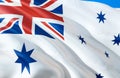 Australia naval ensign flag. 3D Waving flag design. The national symbol of Australia naval ensign, 3D rendering. The national