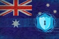 Australia network security. Internet security concept.