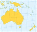 Australia and Oceania political map